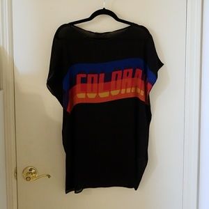 Sandro nwt see through black colorama top size 1